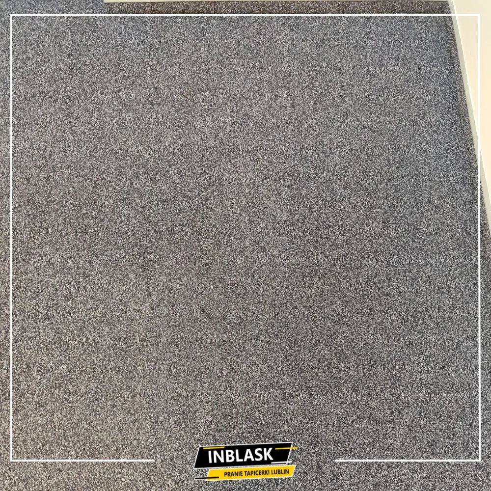 Kolorowy dywan przedstawiający efekt przed i po odkurzeniu na sucho i wypraniu ekstrakcyjnym